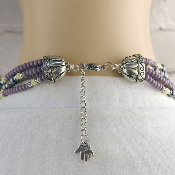 Mystique Wolf Agate Geode Necklace Earring Set - Picture 3 of 4